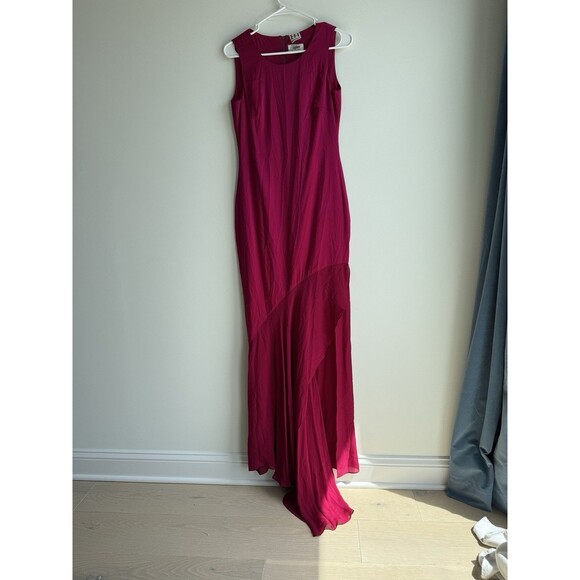 Haute Hippie-Fuschia Gown With Small Train-Sample Size Small-NWOT - Picture 1 of 6
